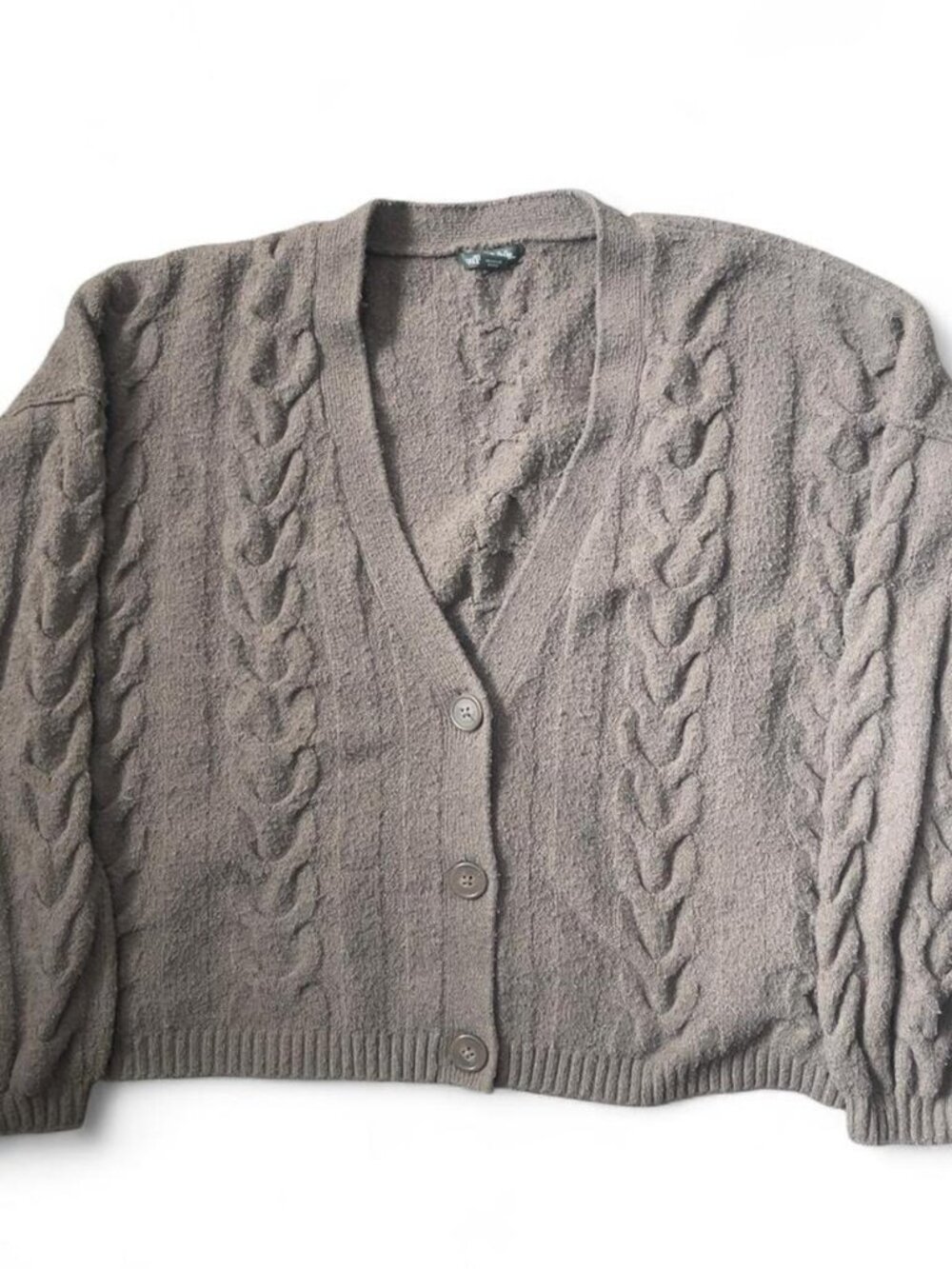 Wild Fable grey cable knit cardigan Size XL #knitwear #cableknit